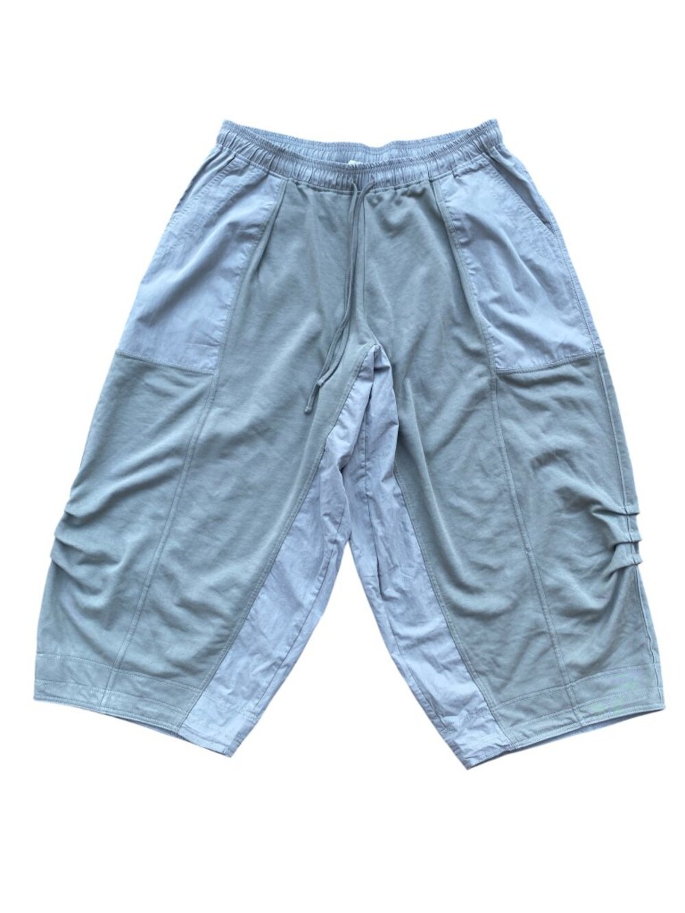 Daily Practice Anthropologie Two-Tone Drop Crotch Harem Balloon Pants Cropped-L